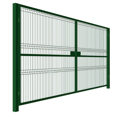 Ворота 3D распашные 2000*3000 RAL 6005 фото ТОО KAZTOR